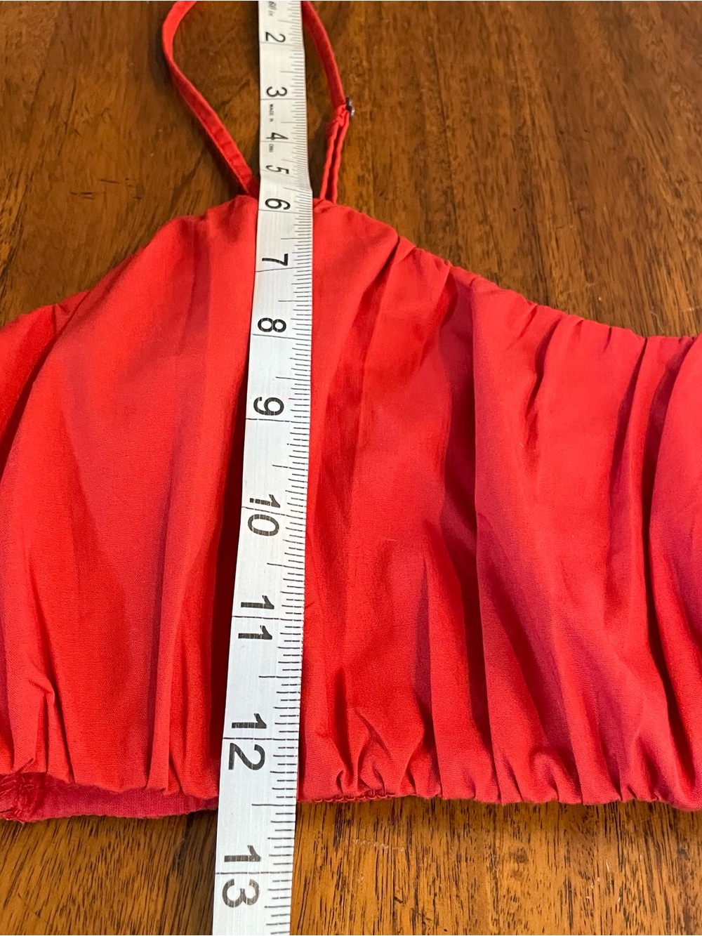 Abercrombie & Fitch Rust Colored Ruched Adjustable Thin Spaghetti Strap Top - Picture 10 of 10